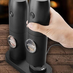 Set 2 Rasnite Electrice Reincarcabile pentru Sare și Piper — Gata de Acțiune! 🌶️✨