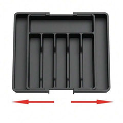 Organizator Tacamuri Extensibil cu 8 Compartimente — Perfect pentru Bucătăria Ta! 🍽️🖤