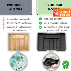 Organizator Tacamuri Extensibil cu 8 Compartimente — Perfect pentru Bucătăria Ta! 🍽️🖤