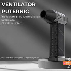 Suflanta Aer Fără Fir cu Motor Puternic 130000 RPM — Curățare Rapidă 🚀🖤