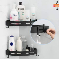 Raft de Duș din Aluminiu Negru — Design Modern și Montaj Rapid 🛁✨