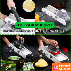 Razatoare Multifuncțională cu 18 Funcții și Lame Inox — Economisește Timp în Bucătărie! 🍽️🕒