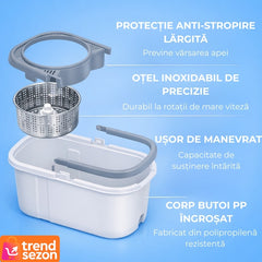 Set Mop Rotativ cu Galeată și Cap Microfibra — Curățare Eficientă! 🧹✨