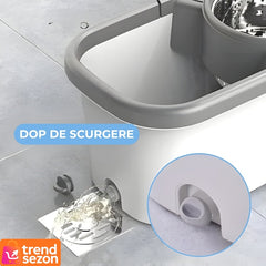 Set Mop Rotativ cu Galeată și Cap Microfibra — Curățare Eficientă! 🧹✨