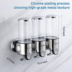 Dispenser 3-in-1 pentru Sapun, Sampon și Balsam — Organizare Modernă 🛀✨