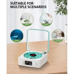 Boxă Bluetooth Retro cu Lumini Ambientale și Sunete Relaxante — Atmosferă Perfectă 🎶✨