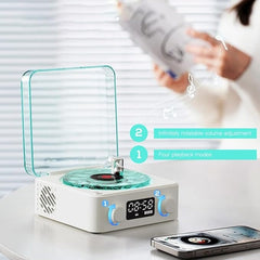 Boxă Bluetooth Retro cu Lumini Ambientale și Sunete Relaxante — Atmosferă Perfectă 🎶✨