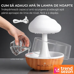 Umidificator și Difuzor Aromaterapie Nor de Ploaie cu LED-uri — Relaxare Absolută 🌧️✨