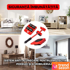 Set Levier cu Role și Suporturi Pivotante — Mobilitate Fără Efort 🚀🔧