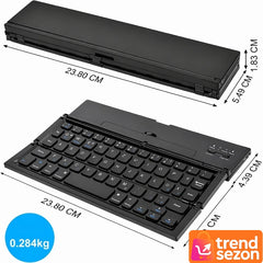 Tastatură Bluetooth Pliabilă Compactă cu Touchpad — Mobilitate Maximă ✨💻