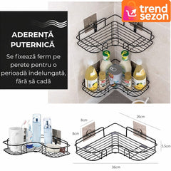 Suport de Duș Triunghiular cu Montaj pe Perete — Economisește Spațiu! 🛁📦