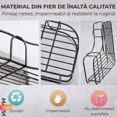 Suport de Duș Triunghiular cu Montaj pe Perete — Economisește Spațiu! 🛁📦