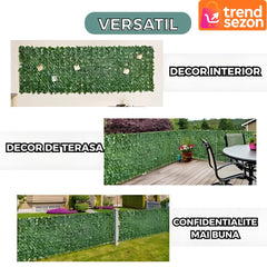 Gard Artificial cu Frunze Iedera Verde 300x100 cm — Soluție Elegantă pentru Intimitate 🌿✨