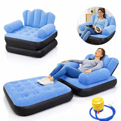 Fotoliu Gonflabil Portabil 2 in 1 cu Design Ergonomic — Relaxare Maximală 🌊🛋️