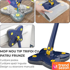 Mop cu Cap Stea 360° Telescopic — Curățare Rapidă și Eficientă! 🧼✨