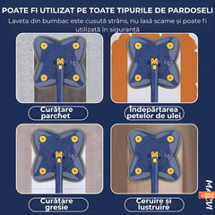Mop cu Cap Stea 360° Telescopic — Curățare Rapidă și Eficientă! 🧼✨