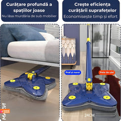 Mop cu Cap Stea 360° Telescopic — Curățare Rapidă și Eficientă! 🧼✨