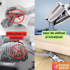 Mop Dreptunghiular cu Stoarcere Integrată — Curățare Rapidă și Eficientă 🧹💙