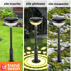 Set 2 Lampi Solare Floarea-Soarelui LED RGB — Iluminare Spectaculoasă 🌻💡