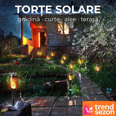 Torcă Solară LED cu Efect Flacără Reală — Ambianță Magică în Grădină ✨🔥