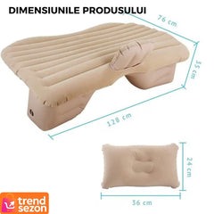 Saltea Gonflabilă Auto cu Perne Ergonomice — Confort Maxim în Călătorii 🚗💤