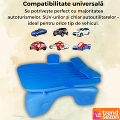 Saltea Gonflabilă Auto cu Perne Ergonomice — Confort Maxim în Mașină 🚗💤