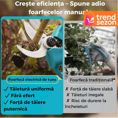 Set Foarfecă Electrică și Drujbă Compactă 21V — Taieri Rapidă fără Efort 🌿⚡