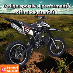 Motocicletă Cross pentru Copii 49cc cu Roti Groase — Distracție Off-Road 🚴♂️🎉