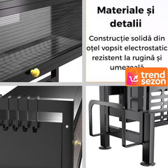 Raft Uscător Vase Inox 3 Nivele - Organizare Elegantă pentru Bucătărie ✨🥘