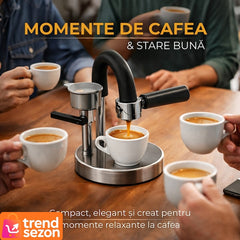Espressor Manual din Inox 100% — Espresso Crema Perfectă Acasă 🌟☕