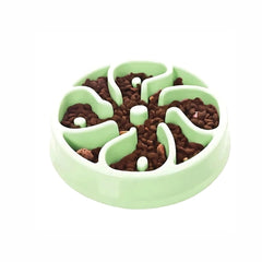 Bol Antiderapant pentru Câini cu Hranire Lentă, Verde Pastel — Digestie Sănătoasă 🐶💚