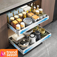 Organizator Extensibil Metalic pentru Dulapuri — Ordine Rapidă și Eficientă 🧺✨