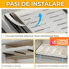 Organizator Extensibil Metalic pentru Dulapuri — Ordine Rapidă și Eficientă 🧺✨