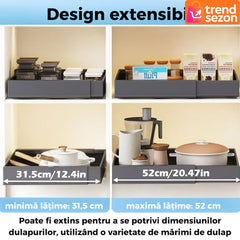 Organizator Extensibil pentru Dulapuri din Metal — Spațiu Maximizat! 🗄️✨