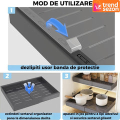 Organizator Extensibil pentru Dulapuri din Metal — Spațiu Maximizat! 🗄️✨
