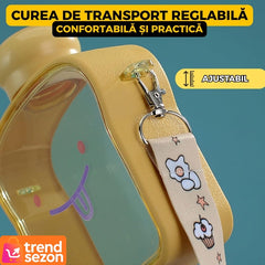 Sticlă de Apă pentru Copii Forma Toast 380 ml — Distracție și Hidratare! 💧🥪