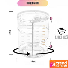 Organizator Cosmetice Rotativ 360° cu Compartimente Ajustabile — Acces Rapid la Produse! 💄✨