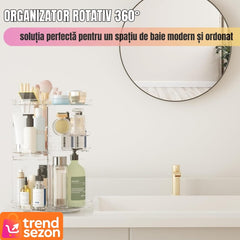 Organizator Cosmetice Rotativ 360° cu Compartimente Ajustabile — Acces Rapid la Produse! 💄✨