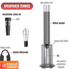 Set Deschizător de Sticle de Vin 4 în 1 — Eleganță și Funcționalitate 🍷✨