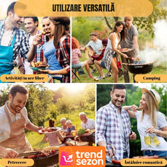 Set 5 Ustensile de Grătar din Oțel Inoxidabil Premium — Perfecte pentru Evenimente în Aer Liber! 🍖🔥