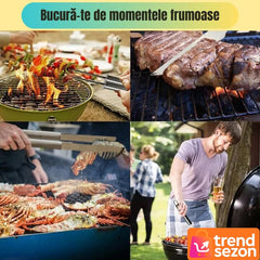 Set 10 Ustensile pentru Grătar din Oțel Inoxidabil — Perfect pentru Picnicuri! 🍖✨