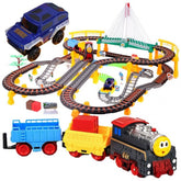 Circuit Interactiv 2 in 1 XXL cu Trenulet și Masinuta — Distracție Fără Sfârșit 🚂🚗
