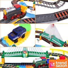 Circuit Interactiv 2 in 1 XXL cu Trenulet și Masinuta — Distracție Fără Sfârșit 🚂🚗
