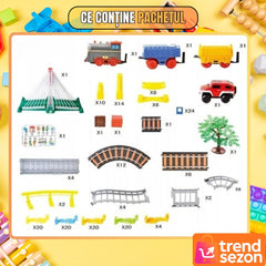 Circuit Interactiv 2 in 1 XXL cu Trenulet și Masinuta — Distracție Fără Sfârșit 🚂🚗