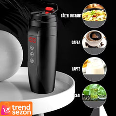Cana Termos Inteligent cu Afisaj Digital - Cafea la Temperatura Ideală ☕✨