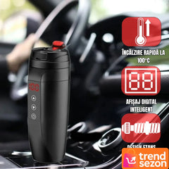 Cana Termos Inteligent cu Afisaj Digital - Cafea la Temperatura Ideală ☕✨