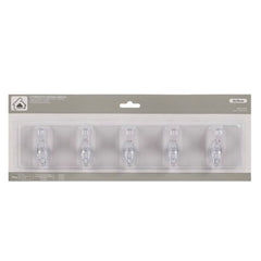 Suport Autoadeziv Transparent cu 5 Cărlice — Organizare Simplă și Rapidă 🛁✨