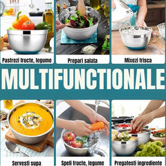 Set 3 Castroane Colorate cu Capace și Bază Antiderapantă — Perfecte pentru Bucătăria Ta! 🍽️🌈