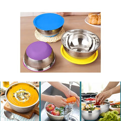 Set 3 Castroane Colorate cu Capace și Bază Antiderapantă — Perfecte pentru Bucătăria Ta! 🍽️🌈