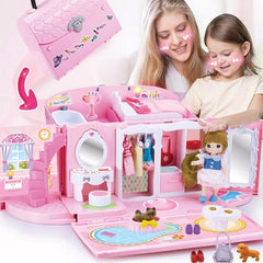 Căsuță de Păpuși 2 în 1 Tip Gentuță Portabilă — Distracție la Purte! 🎀🏰